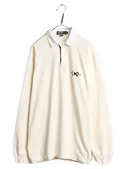 【お得なクーポン配布中!】 90s USA製 ポロ ラルフローレン 長袖 ラガー シャツ メンズ XL / 90年代 オールド ラグビーシャツ 長袖シャツ ヘビーウェイト ワンポイント