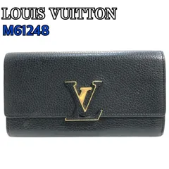 ●LOUIS VUITTON ルイヴィトン トリヨン ポルトフォイユカプシーヌ 二つ折り長財布 ノワール M61248 レザー 【中古】
