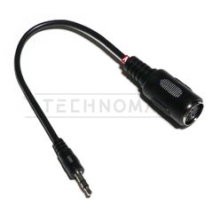 TRS MIDI 変換ケーブル 黒【Type A / B】15cm オス-メス 3.5mmミニ