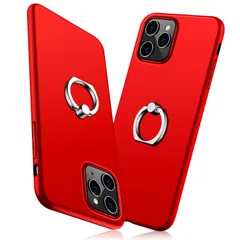 【新着商品】超薄型 対応 PC素材 カメラ保護 6.5インチ スクラッチ防止 全面保護 一体型 アイフォン 指紋防止 11 11 Pro Pro Max ケース ケース スタンド機能付き Max 360回転 ストラップホール付き 耐衝撃 落下防止 リング 一体