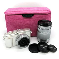 《新品級 S数275回のみ》 ミラーレス一眼カメラ OLYMPUS PEN E-PL10 EZダブルズームキット ホワイト オリンパス 可愛い k3175