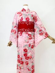 【新品】浴衣・帯セット(フリーサイズ) 113-0019【ワゴン販売】