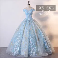 ナイトドレス パーティードレス ブルー ライトブルー 水色 オフショルダー 結婚式 大きいサイズ ドレス 謝恩会 XS S M L XL LL 2XL XXL 3XL XXXL パーティー 姫系 発表会 プリンセス ロング丈 フェミニン 披露宴 豪華 透け感