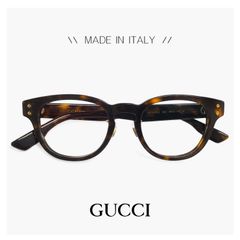 【新品】 GUCCI グッチ メガネ GG1470OJ 002 眼鏡 メンズ レディース ユニセックス モデル ボストン 型 フレーム ハバナ べっ甲 カラー 正規品　Made In ITALY ジャパンフィット gg1470oj ダミーレンズ発送