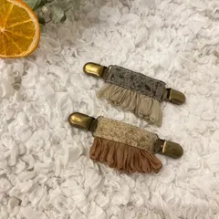 肩紐　ズレ防止　クリップ　マルチクリップ　キルトゲイト　花柄　フリンジ　フリル　リボン　アンティーク　ベビー　キッズ