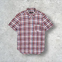 International Gallery BEAMS ボタンダウン BD 半袖 チェックシャツ L