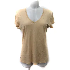 ラルフローレン RALPH LAUREN Tシャツ カットソー Vネック 半袖 5f ベージュ /YI