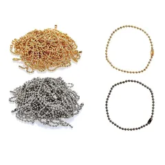 【在庫セール】DIYチェーン 手作素材 ジュエリーの製作用 ボール アクセサリーパーツ ライトゴールド ゴールド シルバー ボールチェーン [VEYLIN]