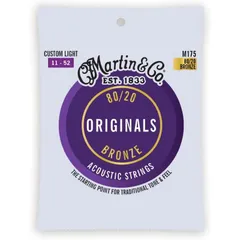 Martin M175 Custom Light 80/20 Bronze 11-52 アコースティックギター弦〈マーティン〉のサムネイル