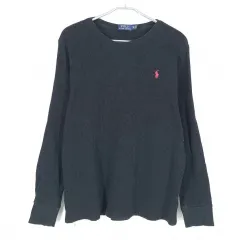 POLO RALPH LAUREN(ポロラルフローレン) メンズ ワッフル 長袖Tシャツ ダークネイビー 110 （ HU36182 ）