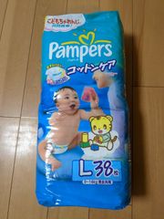 紙おむつ　パンパース　コットンケア　Ｌ38枚 　テープ