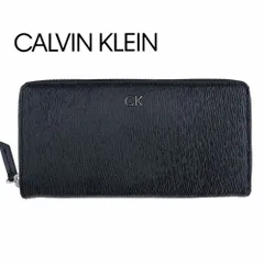 カルバンクライン Calvin Klein 長財布 ギフトボックス付き 財布 CK メンズ 本革 小銭入れあり ラウンドファスナー ロングウォレット ブラック 31CK190004