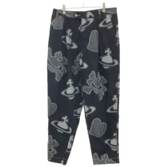 Vivienne Westwood MAN ヴィヴィアンウエストウッド マン EART SKULL ORB ワイドデニムトラウザーパンツ ネイビー 48のサムネイル