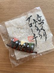 ふくろう　ブローチ　布製　ハンドメイド