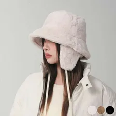 帽子 レディース ファー イヤーマフ 韓国 耳当て ファー ハット 秋冬 秋 冬 ボアハット ボア 紐付き 落ちない おしゃれ スポーツ ゴルフ 防風 防寒 保温 あったかい 暖かい 白 ベージュ 黒