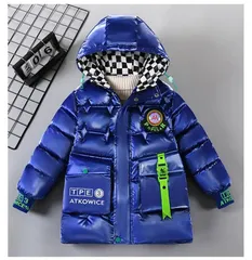 男の子 フード付き ダウンコート ジャケット 暖かい冬のコート 子ども 子供 防水コート キッズ ジュニア 110-170cm カラー3色 ネイヴィー ブラック グレー 可愛い