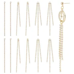 新品 SUNNYCLUE　24個3種　ラインストーン　タッセル　チャーム　イヤリング　チャーム　パーツ　ラインストーン　ひねり　チャーム　キラキラ　ピアス　パーツ　ツイスト　チャーム　金色　チャーム　揺れ　メタルチャーム　垂れ飾り　ゴールド　ファイニエ　チェー