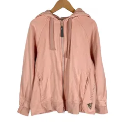 アディダス バイ ステラマッカートニー adidas by Stella McCartney 長袖フルジップパーカー ロゴプリント ライトピンク M
