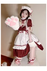 A208 メイド服　誘惑 　可愛い　コスプレ　一式セット ストッキング付き高品質