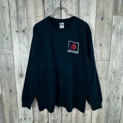 GILDAN ギルダン バックプリント 綿 ロンT 長袖Tシャツ TEE L