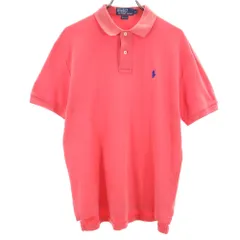 ポロバイラルフローレン 半袖 ポロシャツ S レッドピンク系 Polo by Ralph Lauren メンズ 古着 【240515】 メール便可