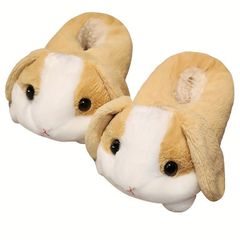冬用ホームアニマルぬいぐるみかわいいウサギバニーフルカバースリッパ女性用シューズ