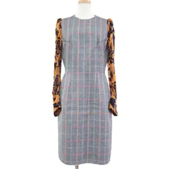 JUNYA WATANABE COMME des GARCONS ジュンヤワタナベ コムデギャルソン ワンピース ドレス トップス ネイビー系 紺 ドッキング ミニ丈 ひざ上 長袖 ノーカラーのサムネイル