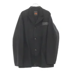 Y-3 (ワイスリー) ウール ストライプデザイン マルチポケット 3B ロングテーラードジャケット ブラックのサムネイル