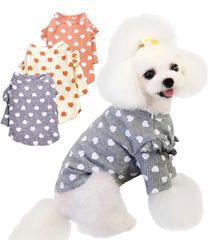 PetGround 犬 服 ハート フリルシャツ かわいい シャツ ペット服 D