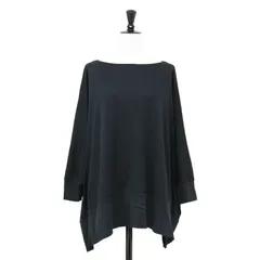 【美品】GALERIE VIE ギャルリー ヴィー ニット ブラック 黒 サイズ:FREE | 24秋冬 パウダーコットン ワイド プルオーバー / ニット | 7分袖 ボートネック ハイゲージ | トップス セーター | 日本製【レディース】【中古】