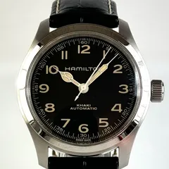 中古HAMILTON カーキ ポーターコラボモデル 自動巻き腕時計 ブラック 中古HAMILTON カーキ ポーターコラボモデル 自動巻き腕時計 ブラック