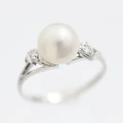 1818 ミキモトパールリングK18WGホワイトゴールド13号7.9mm