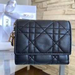 Lady Dior (レディディオール)ミニ折り財布　ブラック