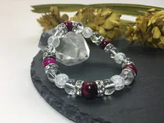 パワーストーン ブレスレット ピンクタイガーアイ&水晶&クラック水晶 （シルバー）レディース 女性  数珠ブレス 開運 プレゼント ギフト  [n]