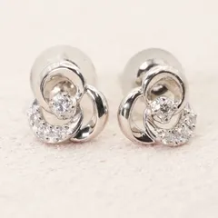 美品 ヴァンドーム青山 クリスティーヌ ピアス ダイヤ/24-889S