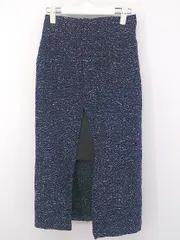 ◇ PAGEBOY ALICIA メランジ調 ロング タイト ナロー スカート サイズF ブルー ブラック ホワイト系 レディース E  【1303240001882】