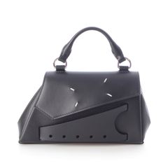 メゾンマルジェラ スナッチト マイクロ レザー 2Way ショルダー ハンドバッグ SB1WD0013 ブラック【中古】