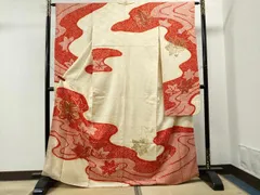 平和屋着物■豪華振袖　駒刺繍　絞り　竜田川　正絹　逸品　CAAS6610yc