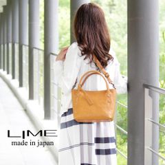 ミニトートバッグ レディース 2way ショルダーバッグ ミニトート 本革 バッグ 斜めがけ LIME L1563 マスタード ライム