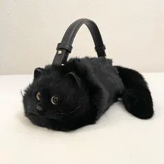 猫 フェイクファー ショルダーハンド バッグ Sサイズ