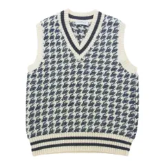 TOMORROWLAND トゥモローランド 63-02-44-02017 tricot 千鳥格子 ニット ベスト オフホワイト系 ブラック系 XL【中古】のサムネイル