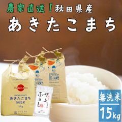 （期間限定 サキホコレ150gプレゼント）あきたこまち 無洗米 15kg（5kg×3袋） 米 お米 15キロ 秋田県産 令和6年産