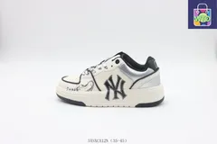 【今日特価】MLB NY MLB のダッドシューズ 白黒銀 3ASXCA12N-WTO輸入0