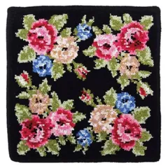 Lake Alster レイクアルスター タオル ハンカチ 20×20 ブランド レディース ギフト シェニール織 女性 プレゼント 花柄 黒 ブラック ローズ 40代 50代 60代 70代のサムネイル