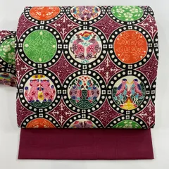 再値下げ　琉球紅型 正絹 小紋 紅型➕半幅帯、帯揚げ、帯締め 0e320c1c0c4b35f1fcb79e682d0d02