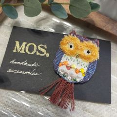 桜 手刺繍ブローチ ビジュー スパンコール ビーズ フラワーデザイン