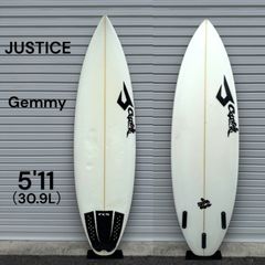 美中古 ジャスティス JUSTICE サーフボード 5'11 ティムキャロル TIM CARROLL 30.9L ジェミー gemmy ショートボード サーフィン PU オールラウンド パフォーマンスボード