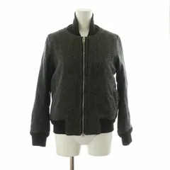 レミレリーフ REMI RELIEF ジャケット アウター 切替 羊革 裏地チェック ダブルジップ F 茶 ブラウン /NQ ■MAのサムネイル