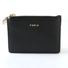 MFI25052 FURLAフルラ カードケース パスケース コインケース レザー ブラック 黒 キーリング付き カード入れ 定期入れ 小銭入れ