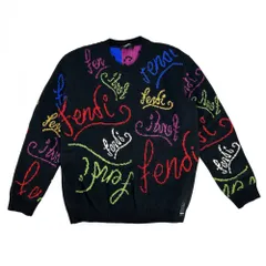 極美品■FENDI　ニット　総柄　マルチカラー　52　 今市隆二着　FZY463 極美品□FENDI ニット 総柄 マルチカラー 52 今市隆二着 FZY463